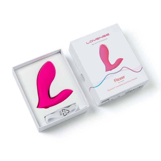 FLEXER INSERTABLE DUAL PANTY VIBRATOR - PINK