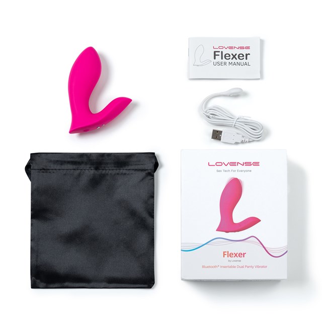 FLEXER INSERTABLE DUAL PANTY VIBRATOR - PINK