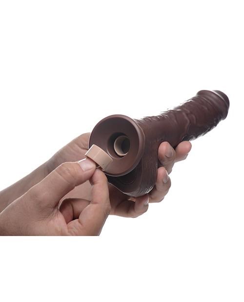 Loadz 21.5cm Vibrating Squirting Dildo with Remote - Dark