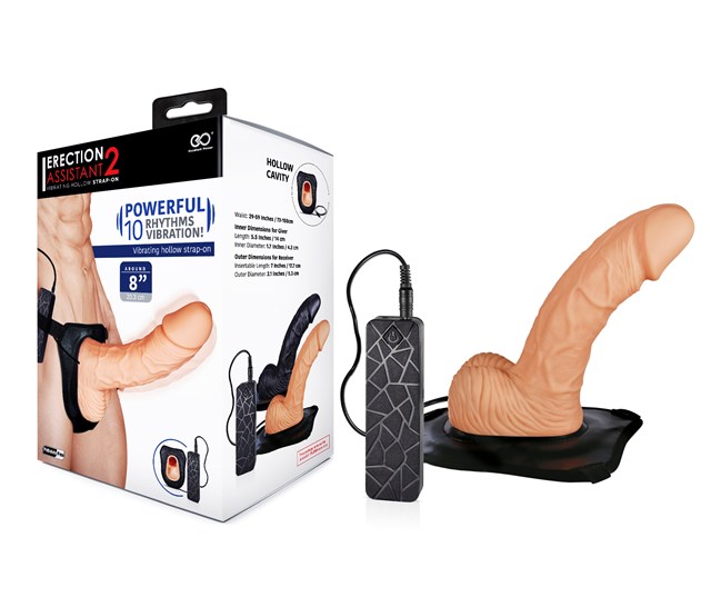 Vibrating Hollow Strap-On 20.3 cm