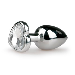 Heart Butt Plug No. 2- Silver/clear