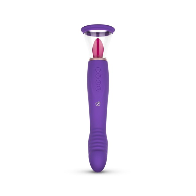Pleasure Pump With G-Spot Vibrator - Lilla