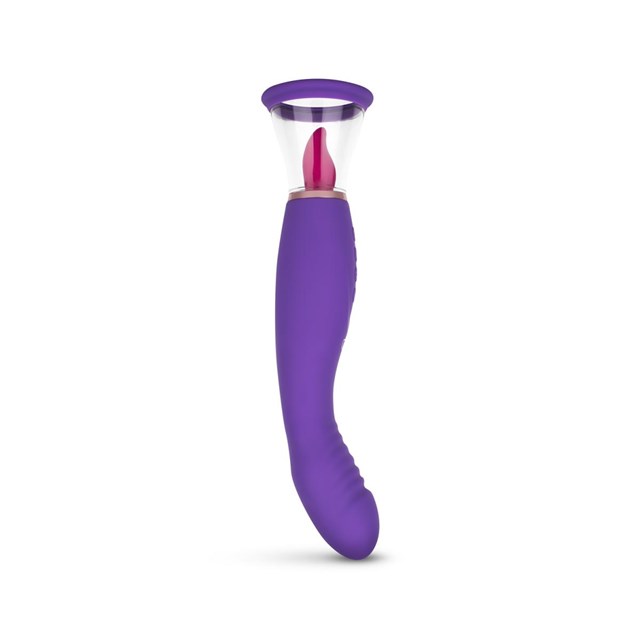 Pleasure Pump With G-Spot Vibrator - Lilla