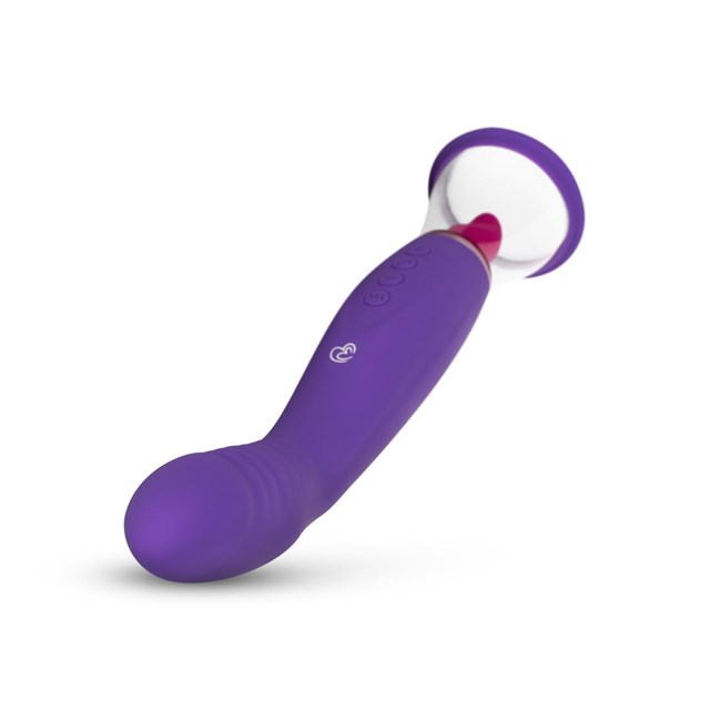 Pleasure Pump With G-Spot Vibrator - Lilla