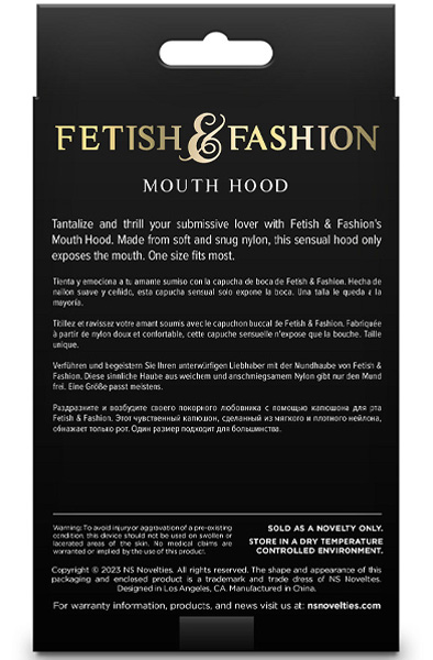 Fetish & Fashion Mouth Hood Black
