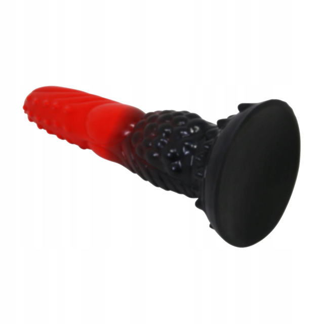 Fire Dragon Rippled Monster Silicone Dildo 24,5 cm