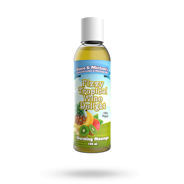 Fizzy Tropical Wine Delight - Smaksatt Massasjeolje - 150 ml