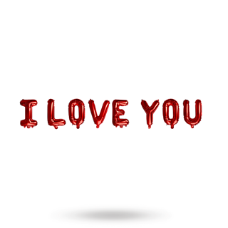Foil Ballon Text I Love You 40 Cm