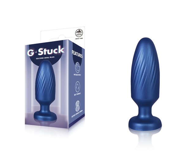 G-Stuck Silicone Anal Plug Metallic Blue