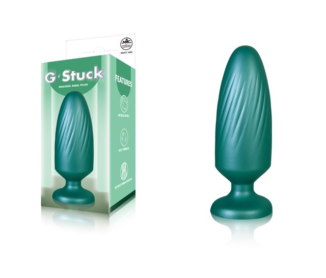 G-Stuck Silicone Anal Plug Metallic Green