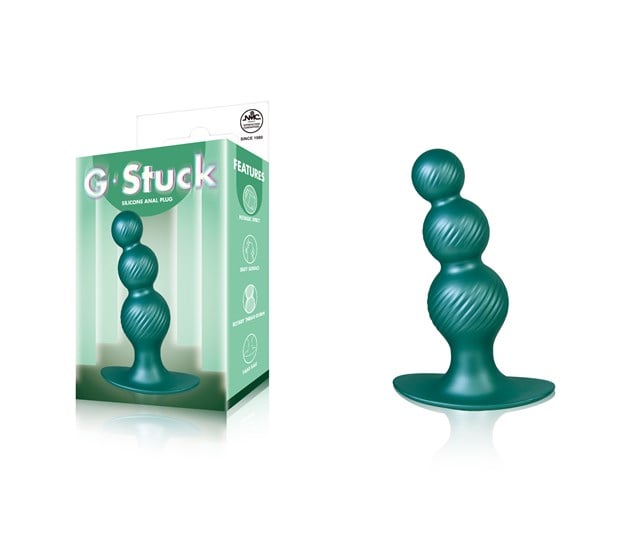 G-Stuck Silicone Anal Plug Metallic Green