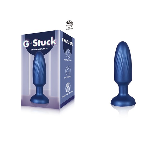 G-Stuck Silicone Butt Plug Metallic Blue