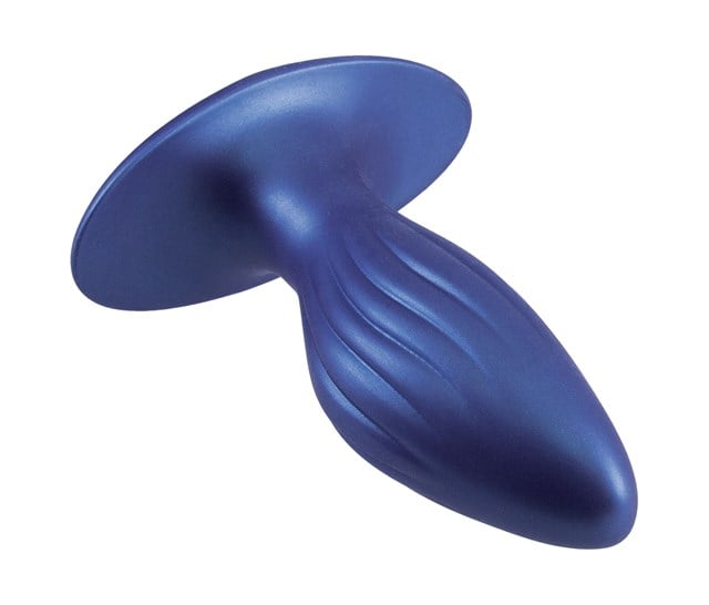 G-Stuck Silicone Curved Butt Plug Metallic Blue