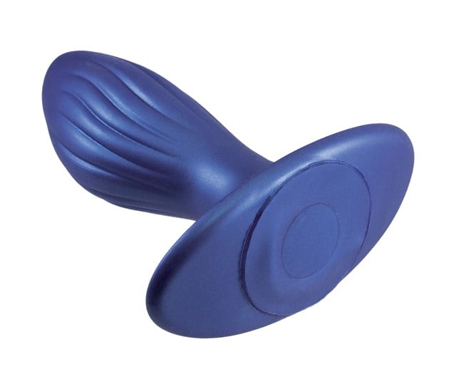 G-Stuck Silicone Curved Butt Plug Metallic Blue