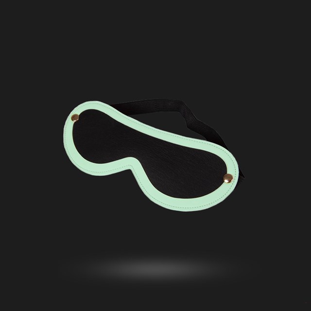 Glow-in-the-Dark Øyemaske - Hvit/Svart