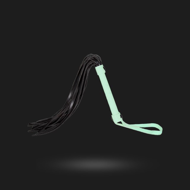 Glow-in-the-Dark Flogger - Hvit/Svart/Gull