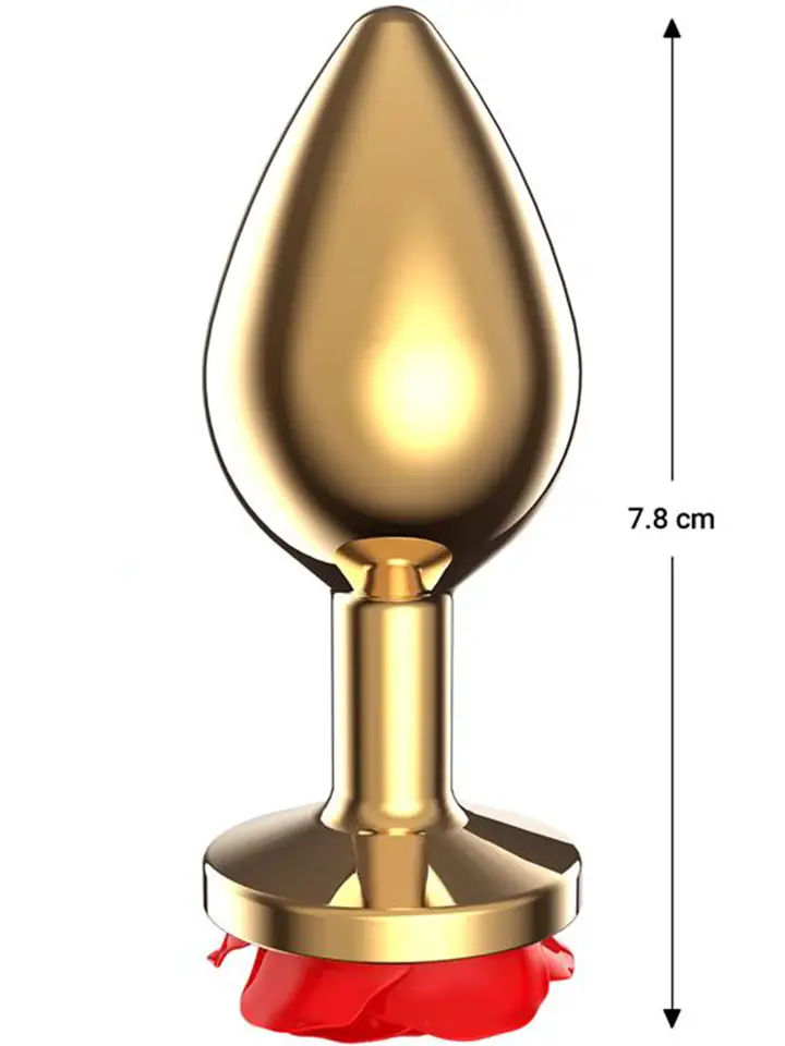 Golden Metal Anal Plug With Red Rose Small - Diskret levering | Vuxen.no Golden Metal Anal Plug With Red Rose Small - Diskret levering | Vuxen.no