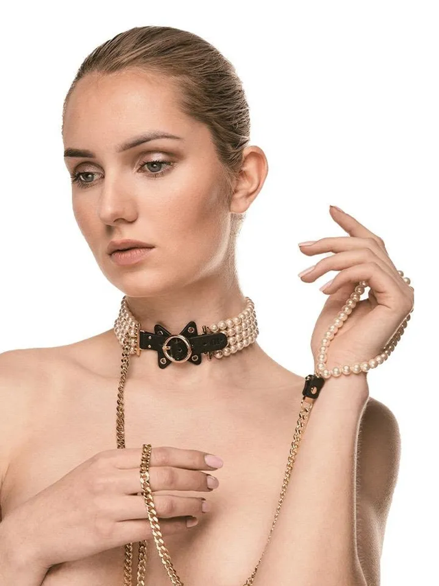 Luminious Pearl Leash & Collar