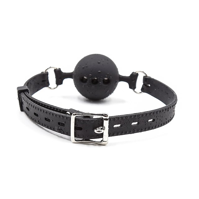 VUXEN GAG BALL-SETT SILIKON 3 STK - SVART