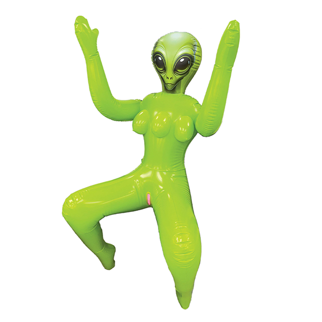Inflatable 3 breasted Alien Love Doll - Green