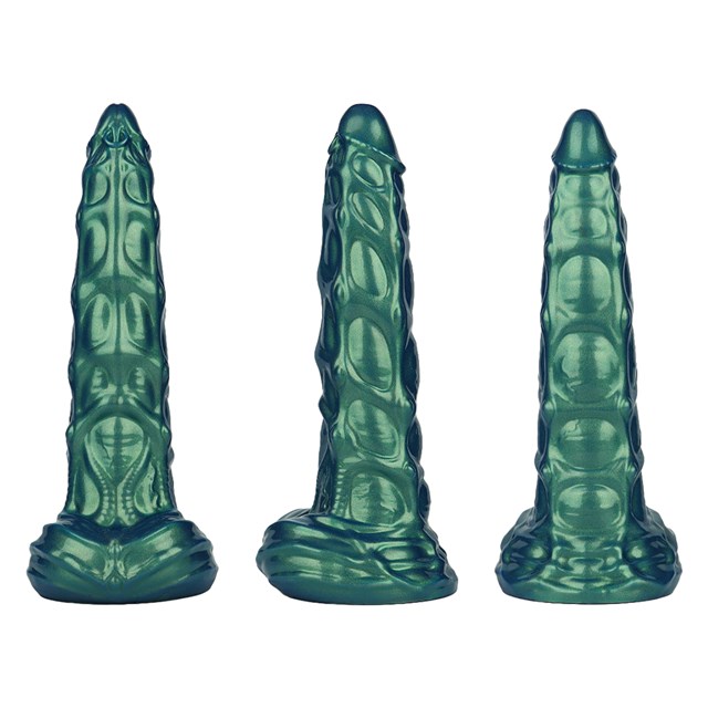Inflatable Monster Dildo Green 24 cm