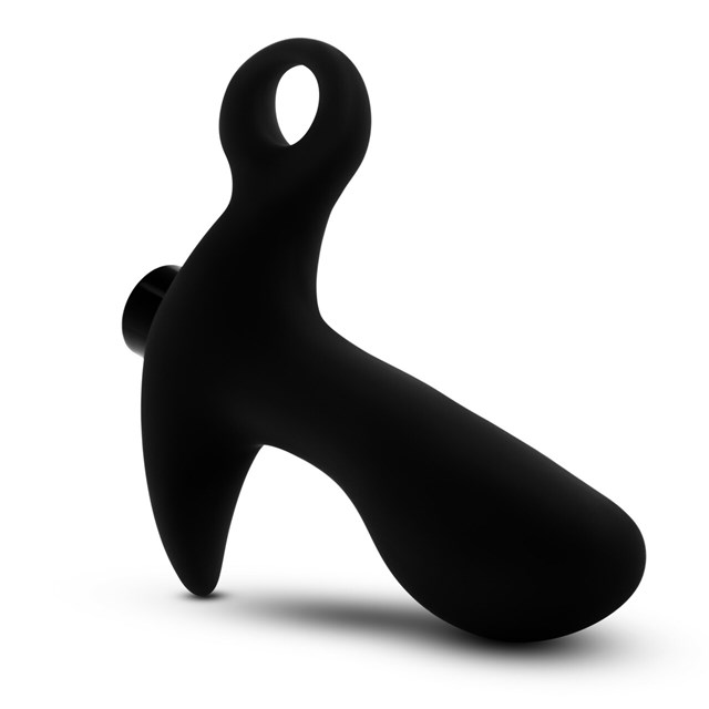 Anal Adventures Platinum - Silicone Vibrating Prostate Massager 01 - Black