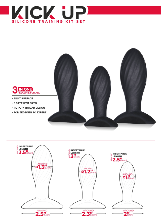 Kick Up Silicone Anal Training Set