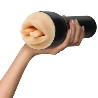 Kiiroo Feel Stroker - Leigh Raven Mouth