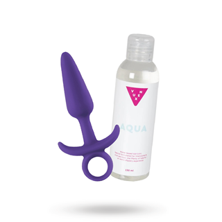 Kit Med Vuxen Aqua Glidmedel 150 Ml & Inya Prince Medium - Purple