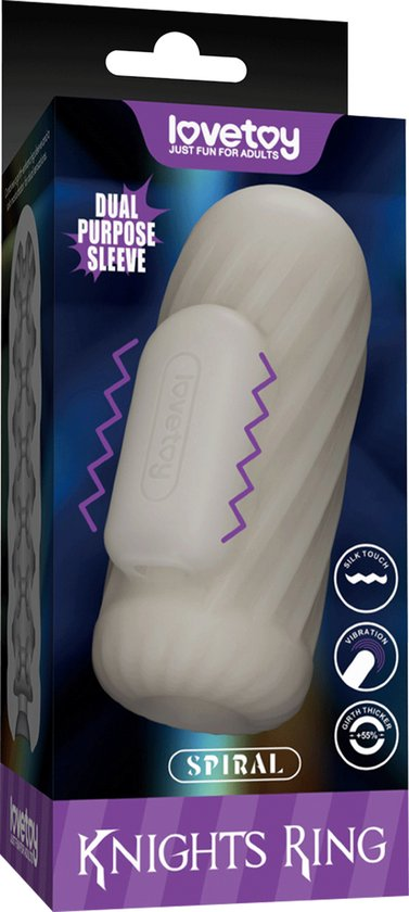 Knights Ring Vibrating Dual Purpose Sleeve - Spiral