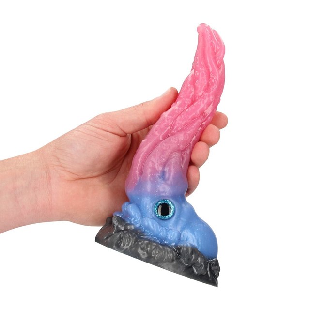 Kraken's Lick Silicone Dildo - Blue/Red