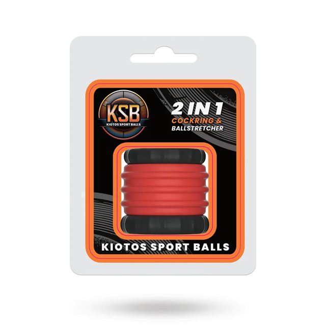 KSB 2in1 Silicone Cockring & Stretcher Red