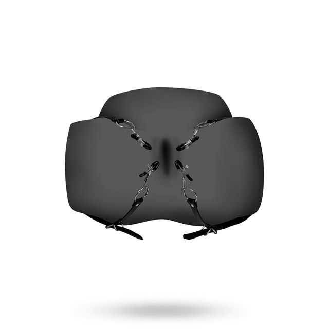 Labia Spreader with Clamps Black