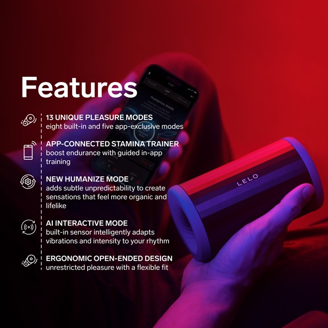 LELO F2S Double Sonic Masturbator Red