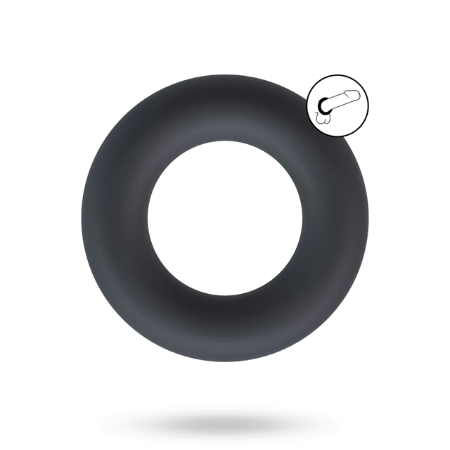 Liquid Silicone Cockring - L - Black