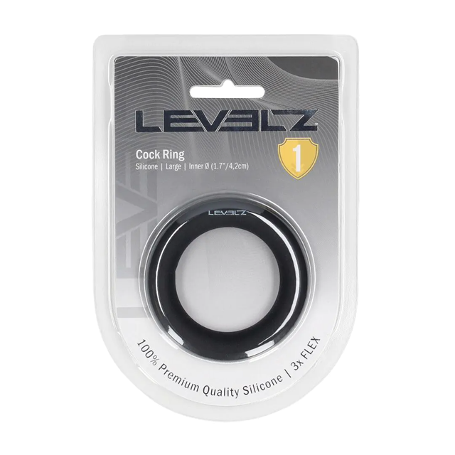 Liquid Silicone Cockring - L - Black