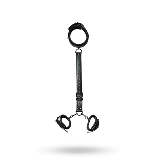 Locking Harness Bondage Collar & Wrist Restraints