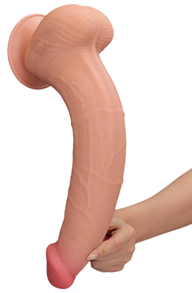 Dual Layer Sliding Skin Dildo 34 cm