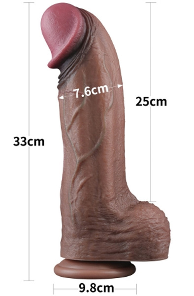 Dual Layered Silicone Cock XXL 33 cm