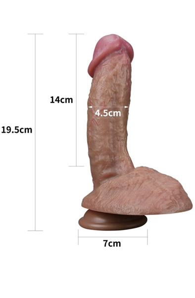 Dual-Layered Silicone Nature Cock 19,5 cm