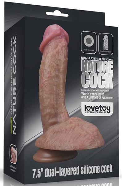 Dual-Layered Silicone Nature Cock 19,5 cm