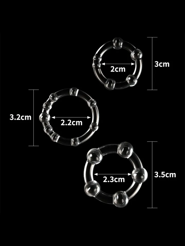 Triple Beaded Ring Set