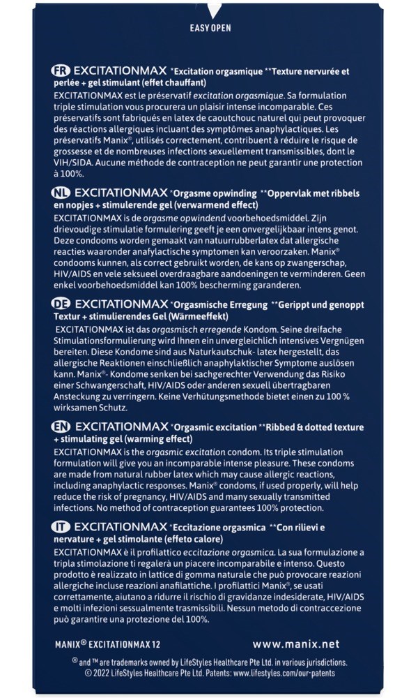 Manix Excitation Max Mix Condoms