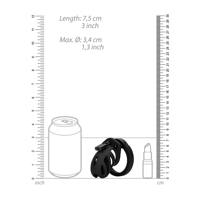MANCAGE #23 CHASTITY 6.5cm - COCK CAGE Black