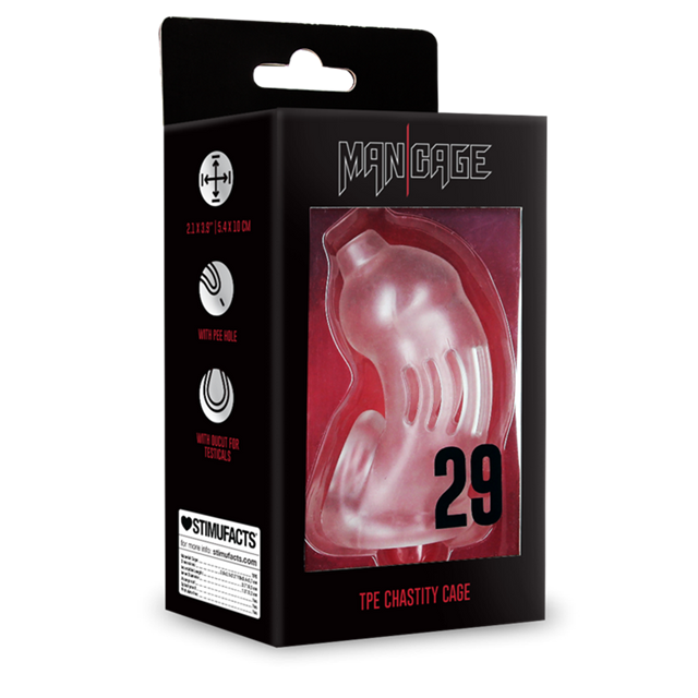MANCAGE #29 TPE Chastity Cage Clear