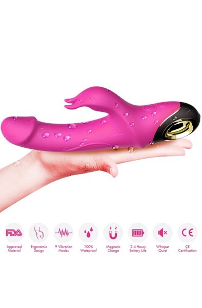 Meteror Vibrator Rabbit Rotator Dildo 22,5 cm