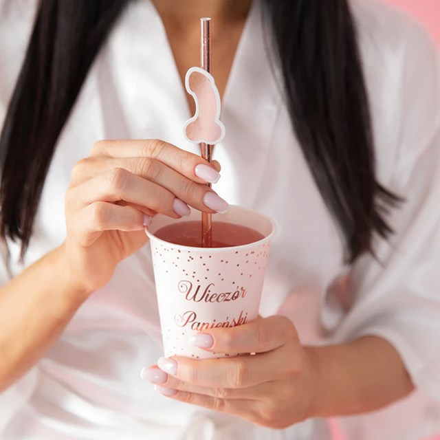 Møhippe Sugrør Penis Rosé 8-pakning