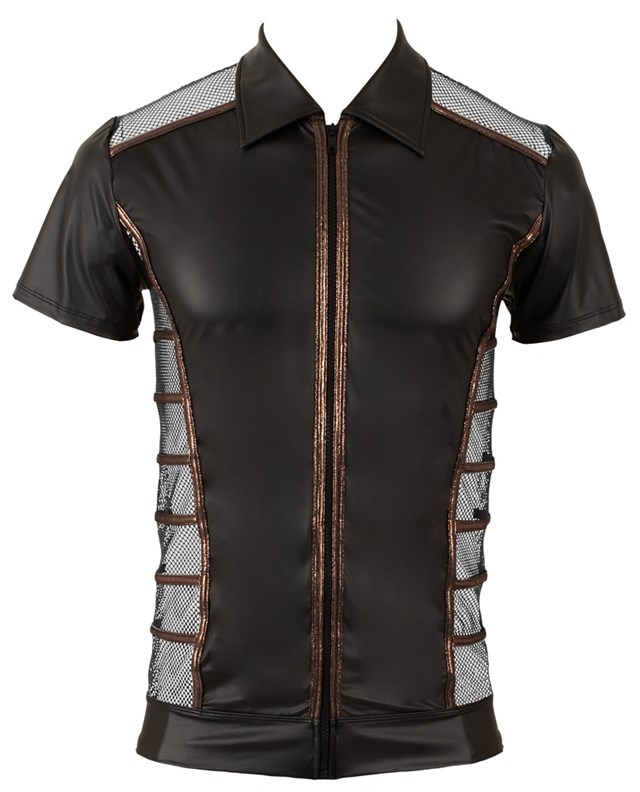 NEK Short-sleeved Wetlook Shirt Black