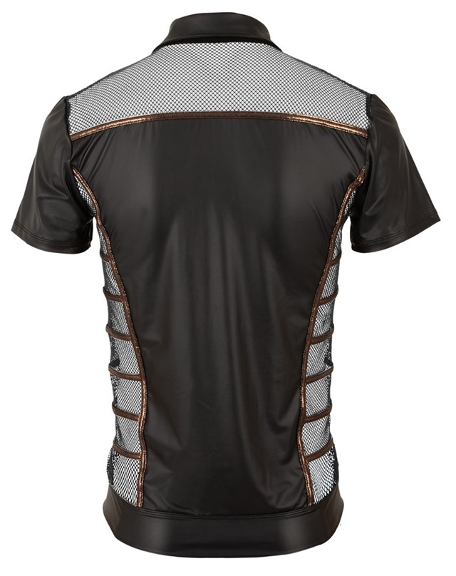 NEK Short-sleeved Wetlook Shirt Black