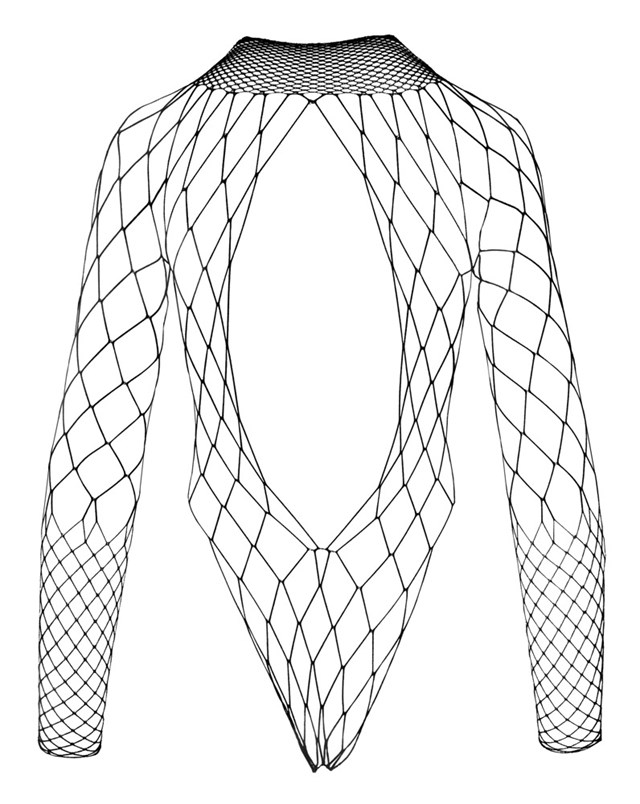 Net Thong Body With Long Sleeves